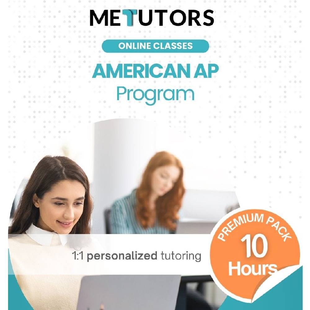Metutors 1:1 Personalized Tutoring for AP/SAT Students, Premium Pack 10 Hours Online , For All Subjects, Free 24/7 AI Assistant Access