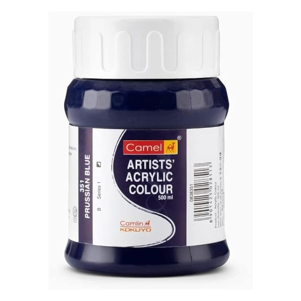 Camel Artists Acrylic Colour Series 1:500ml Bottle Prussian Blue
