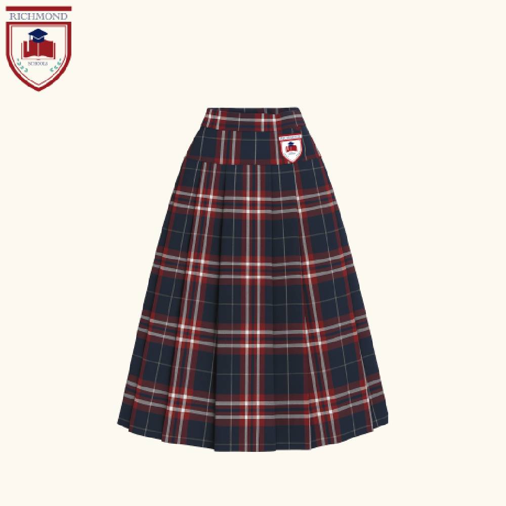 تنورة ريتشموند طويلة للبنات، كحلي، لجميع المراحل الدراسية