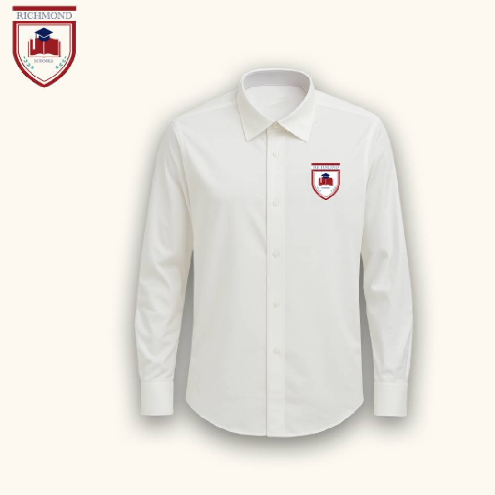 قميص ريتشموند للبنات، أبيض، لجميع المراحل الدراسية
