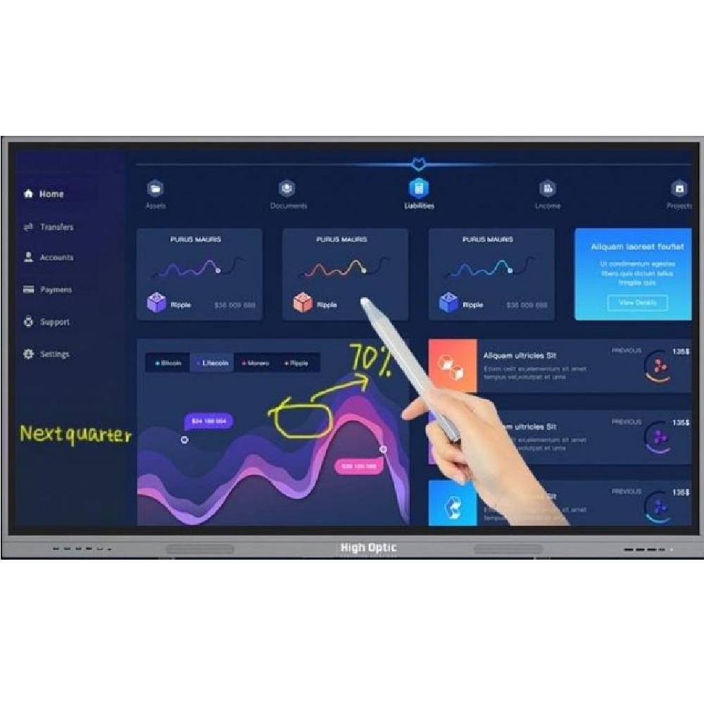 HighOptic Interactive Panel Screen 75” V2, HO-86V1