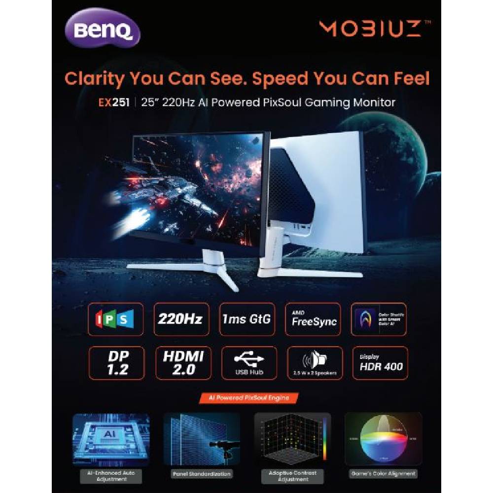 BenQ Gaming Monitor 25 Inch, EX251