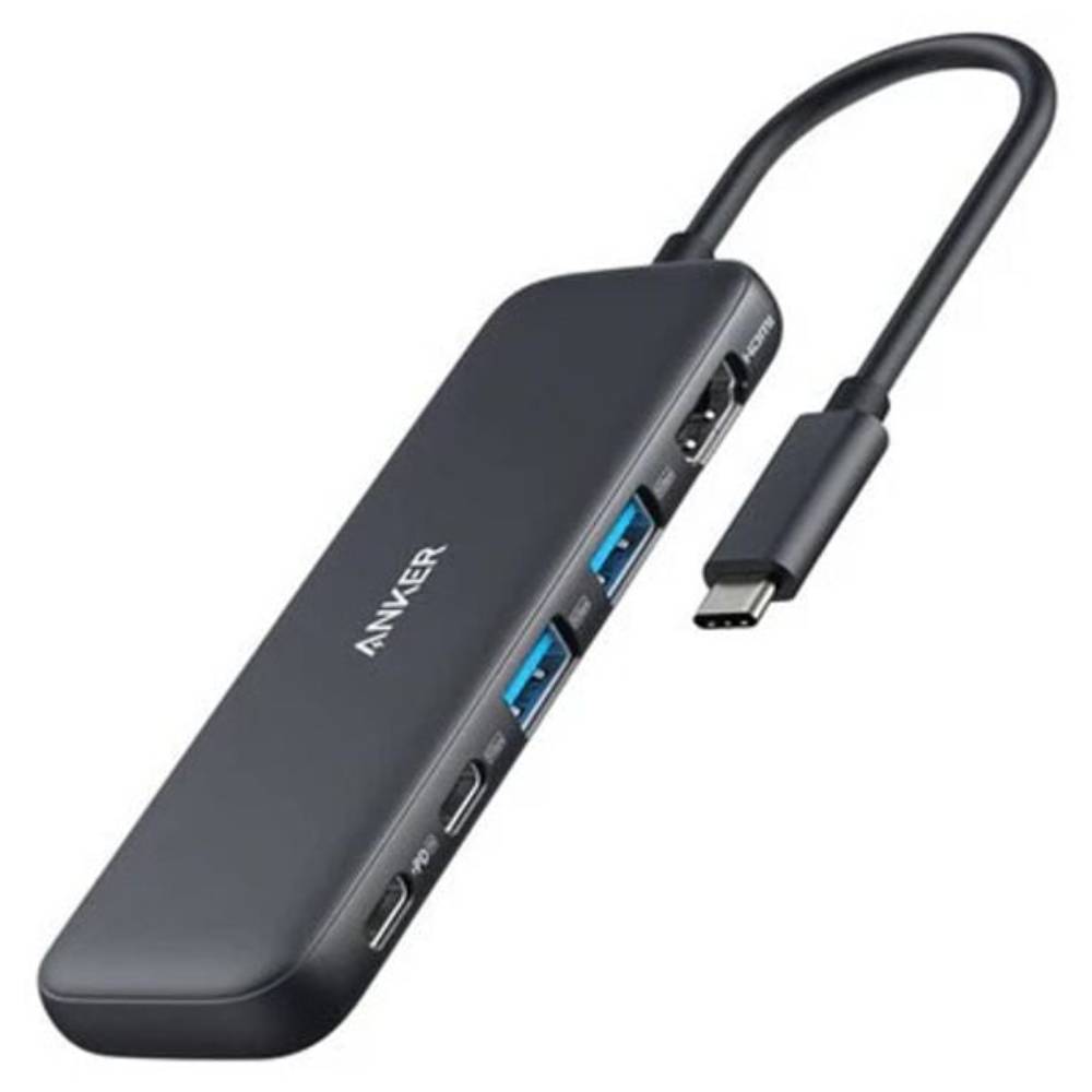 Anker 332 USB-C Hub 5-in-1 USB-C Connector with 4K HDMI & 100W Power Charger , Black | A8355H11