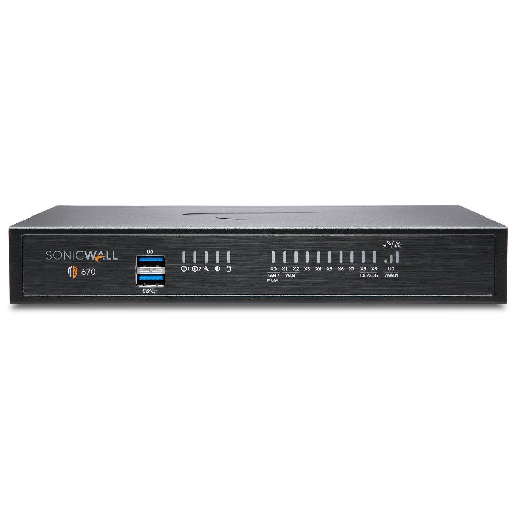 SonicWall TZ670 Entry-Level Advanced Network Security Firewall