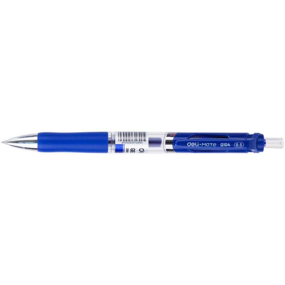 Deli Gel Pen Q10430 With Zipper 0.5mm, Blue