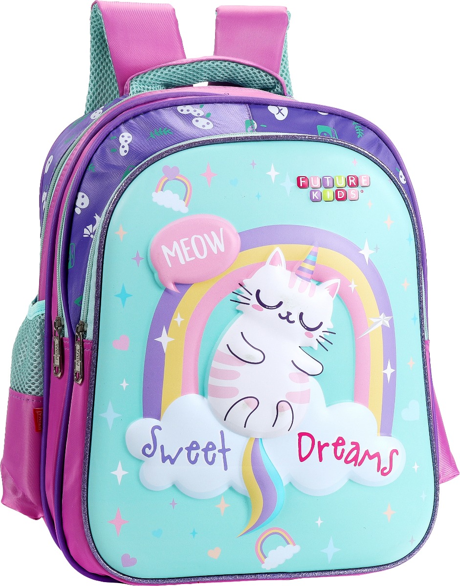 Prima Backpack - For Girls - 3 Pockets - 14 Inch-Kg