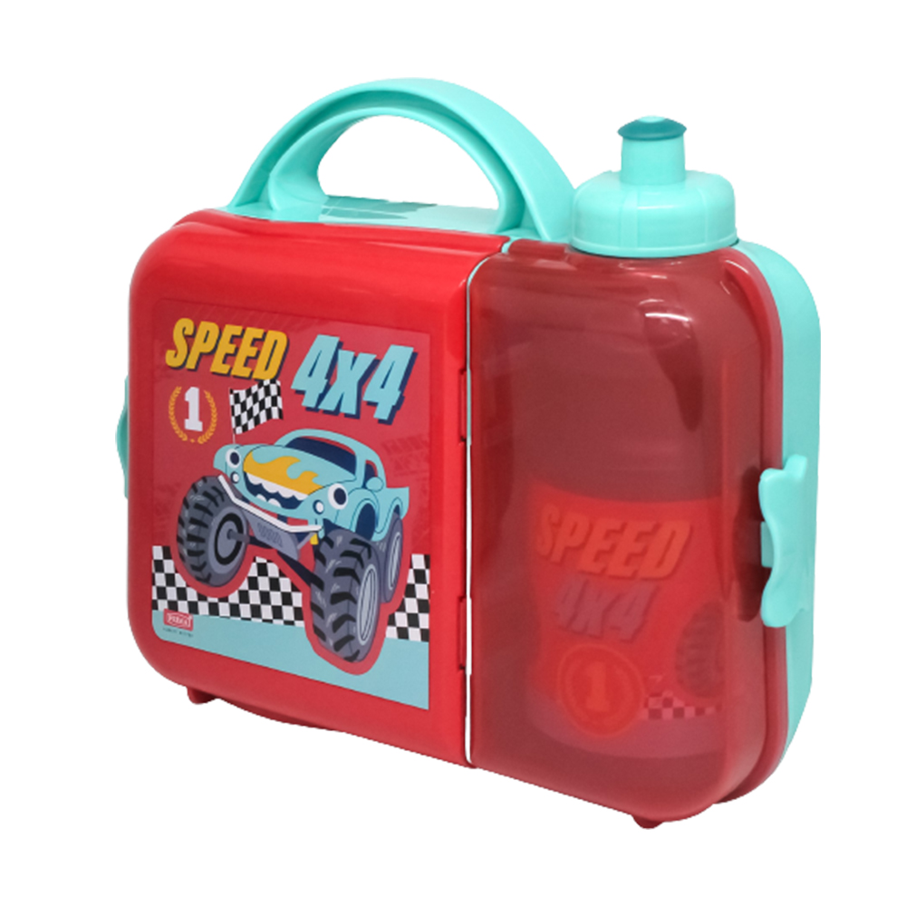 Prima Lunch Box & Bottle Set For Boys, Multicolor