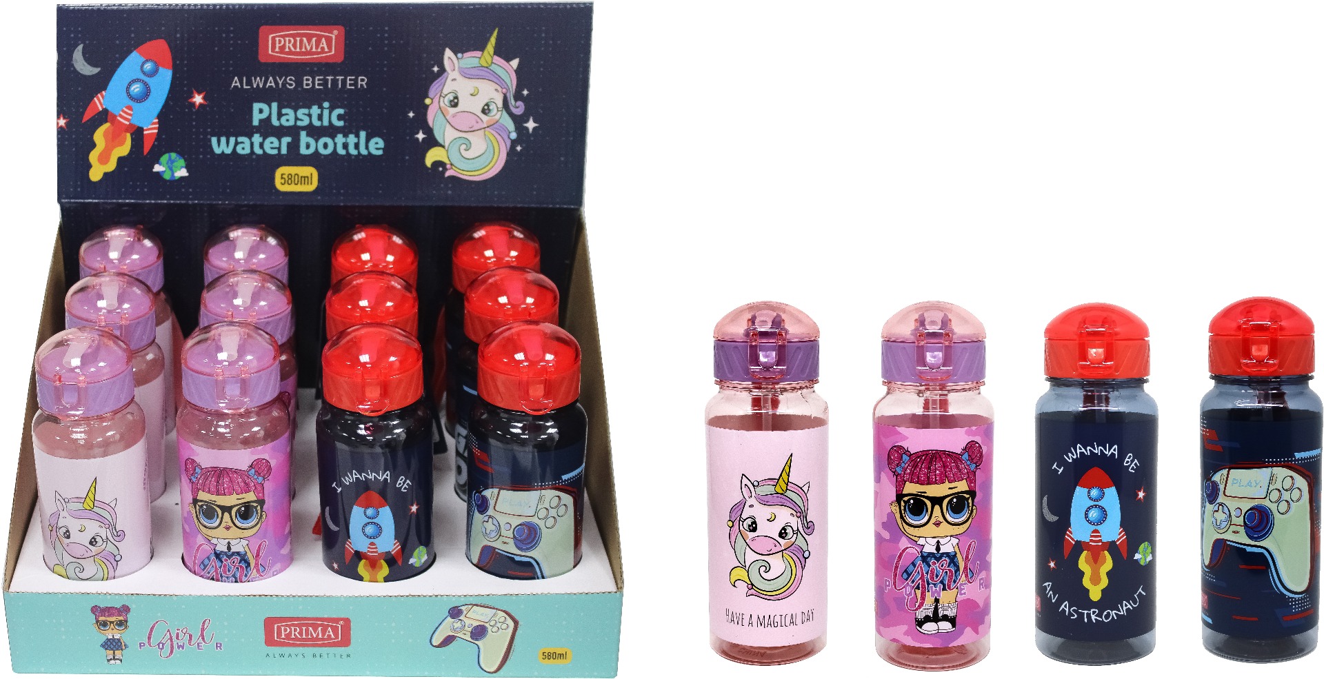 Prima Pet Water Bottle -580ml-For girls