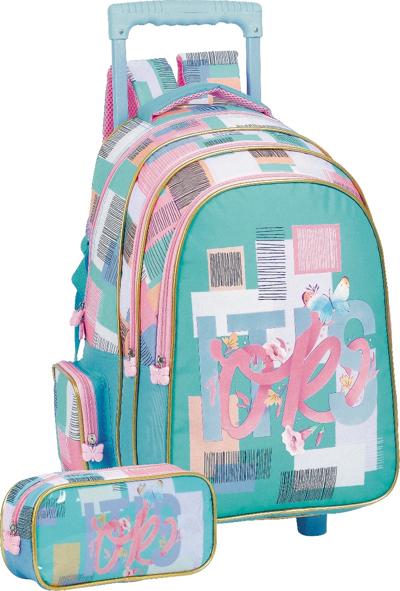 Prima Trolley Bag with Free Pencil Case- for Girls-18INCH