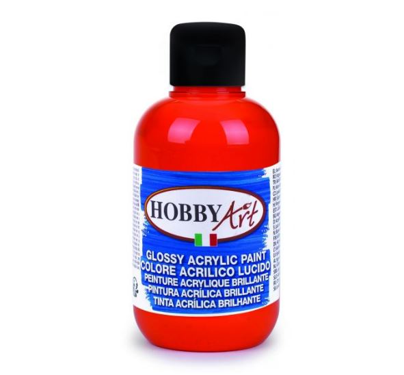 Hobby Art Glossy Acrylic Paint 500 ml - Orange