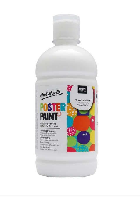 MONT MARTE POSTER PAINT TITANIUM WHITE COLOR 500ML