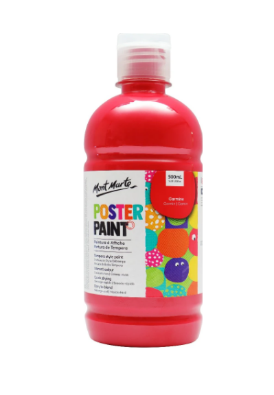 MONT MARTE POSTER PAINT CARMINE COLOR 500ML