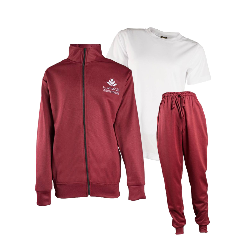 School Sports Tracksuit For Middle, Maroon