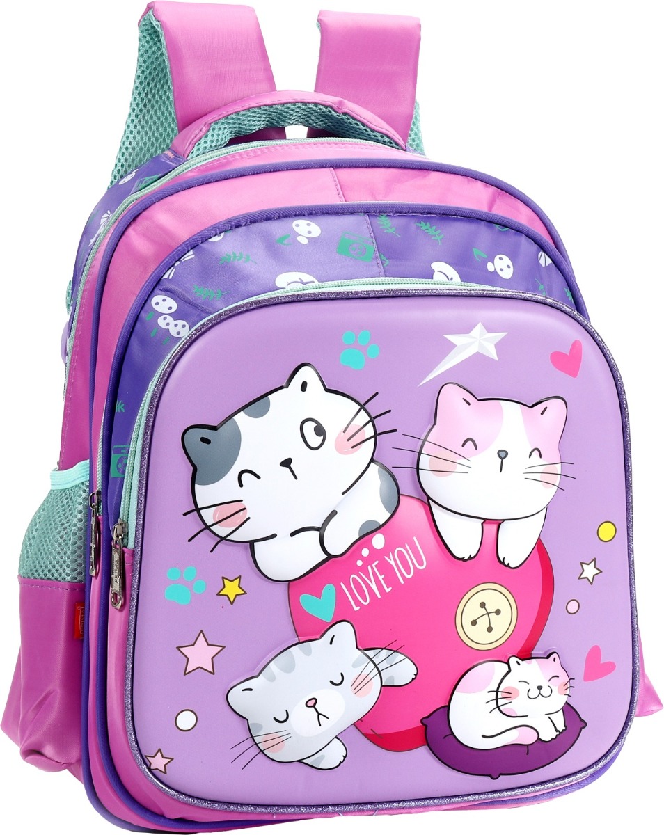 Prima Backpack -3 Pocket - For Girls - 14 Inch – Kg 