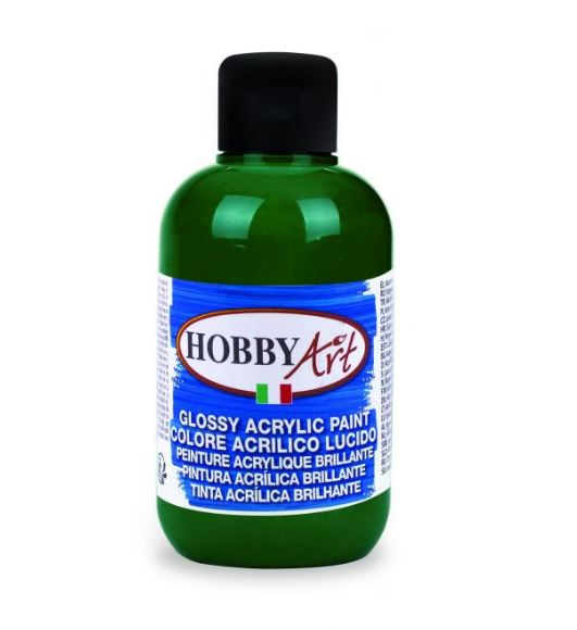 Hobby Art Glossy Acrylic Paint 500 ml - Bright green