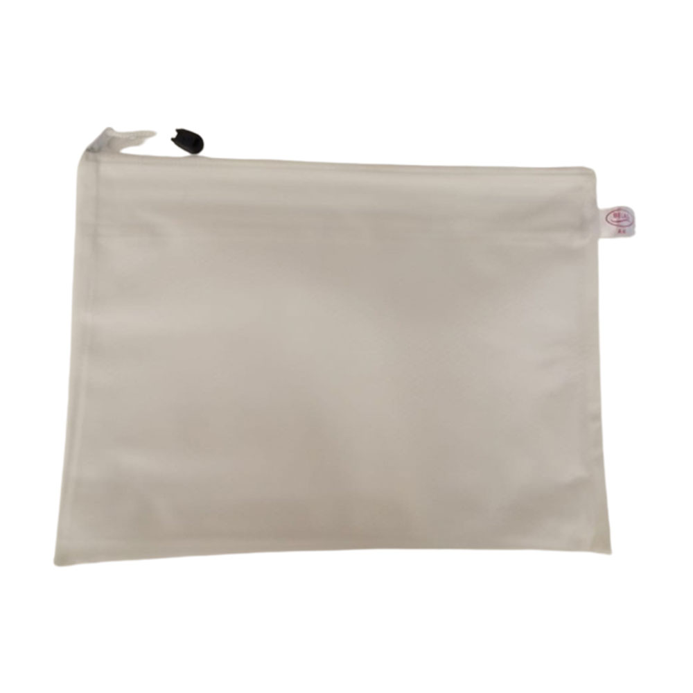 Fabric File with Zipper A4, Multicolor-White